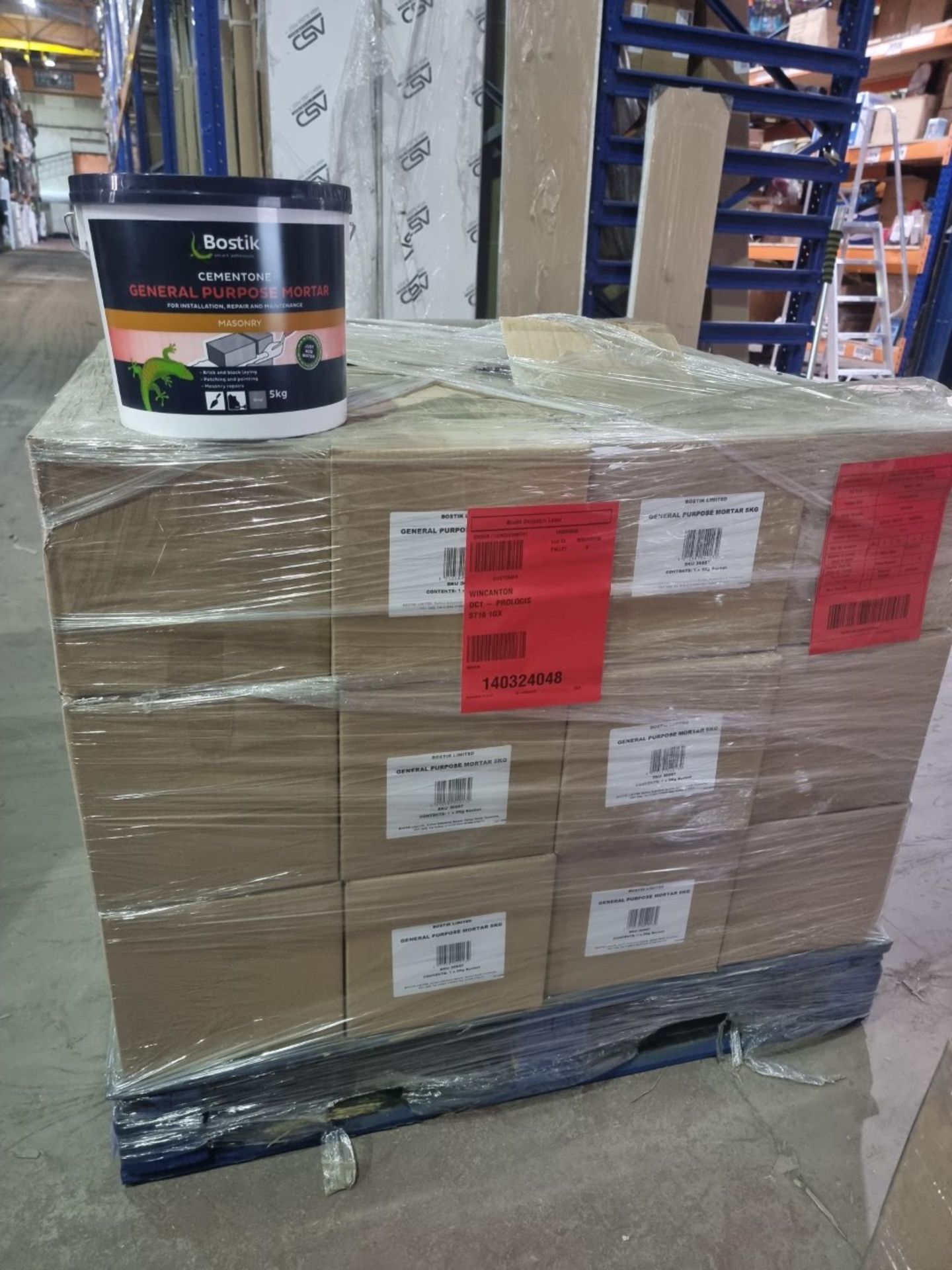 (B136) PALLET TO CONTAIN 60 x 5KG TUBS OF BOSTIK CEMENTONE GENERAL PURPOSE MORTAR - Image 2 of 2