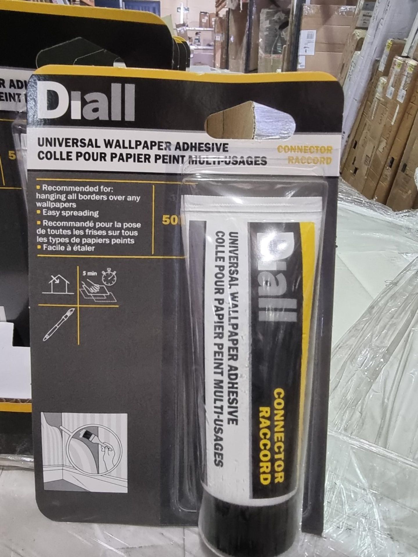 (B191) PALLET TO CONTAIN 420 x DIALL UNIVERSAL WALLPAPER ADHESIVE. 50G. RRP £4.99 EACH. - Image 2 of 2