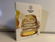 60 X BRAND NEW SUPERFOOD BAKERY ORGANIC ZESTY CHEER LEMON AND POPPY SEED LOAF 270G IN 10 BOXES