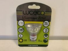 50 x NEW PACKAGED LUCECO GU10 LED WARM WHITE LIGHTBULBS 3.2W=35W (1242/30)