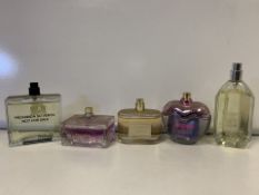 5 X VARIOUS BRANDED TESTER PERFUMES (289/30)