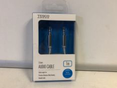 120 X BRAND NEW TESCO 3.5MM AUDIO CABLES (396/6)