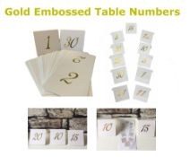 144 X BRAND NEW PACKS OF 30 TABLE NUMBERS IN 6 BOXES (1109/30)