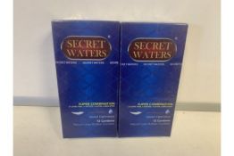 60 X BRAND NEW PACKS OF 12 SECRET WATERS SUPER COMBINATION MIXED EXPERIENCES CONDOMS (1448/6)