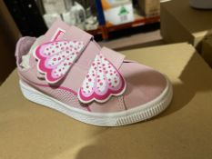NEW & BOXED PUMA PINK VELCROW TRAINERS SIZE INFANT 11 (14/14)