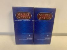 60 X BRAND NEW PACKS OF 12 SECRET WATERS EXTRA LUBRICATED EXTRA COMFORT NATURAL LATEX RUBBER CONDOMS