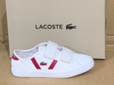 (NO VAT) 2 X NEW BOXED PAIRS OF LACOSTE TRAINERS SIZE UK 13 (815/6)