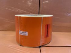 15000 X BRAND NEW ORANGE QUARANTINE LABELS (96/6)