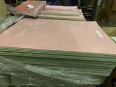 20 X BRAND NEW PACKS OF PASTEL COLOURS RECYCLED BOARDS 450 X 640MM (100 SHEETS A PACK) (1287/30)