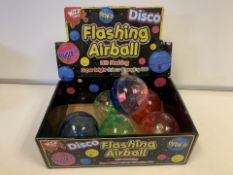 60 X NEW LED FLASHING AIRBALLS IN VARIOUS COLOURS IN DISPLAY BOXES (1299/30)