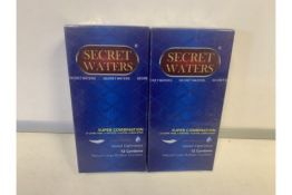 60 X BRAND NEW PACKS OF 12 SECRET WATERS SUPER COMBINATION MIXED EXPERIENCES CONDOMS (1445/6)