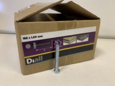 20 X 4KG BOXES OF DIALL M8 X L60MM HEX BOLTS LOOSE (594/30)