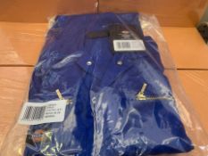 6 X BRAND NEW DICKIES JUNIOR COVERALL WITH FRONT ZIP ROYAL BLUE SIZE UK30 (440/6)