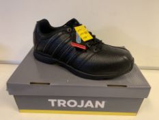 7 X BRAND NEW BOXED TROJAN SAFETY TRAINERS BLACK SIZE 13