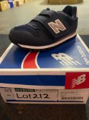 NEW & BOXED NEW BALANCE NAVY TRAINER SIZE INFANT 8 (212/21)