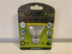 50 x NEW PACKAGED LUCECO GU10 LED WARM WHITE LIGHTBULBS 3.2W=35W (1243/30)