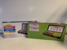 10 x NEW PACKAGED LARGE STICKY MEMO NOTES SET (190/28)