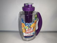 3 X NEW AQUA FRUIT FUSION INFUSER JUGS. 1.8L. COLOURS MAY VARY (126/26)