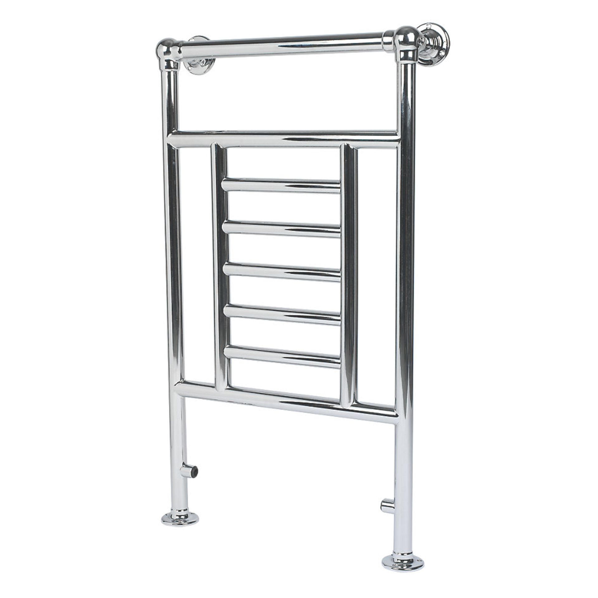 (10) TOWEL RADIATOR 914 X 535MM CHROME 676BTU. Traditional Victorian Chrome-Plated Steel