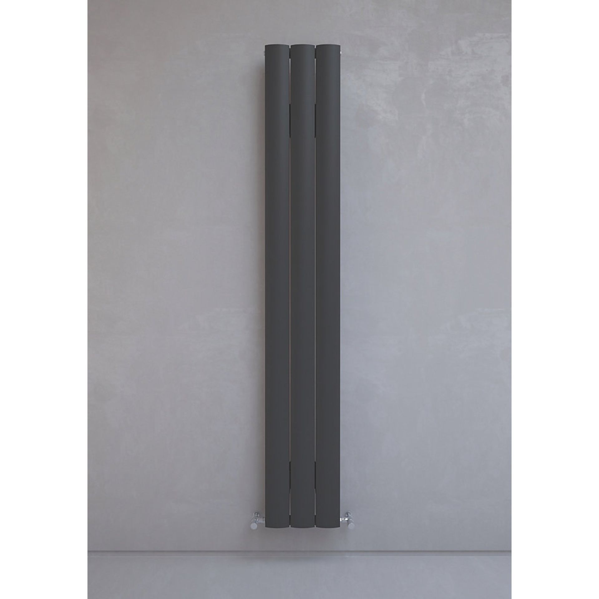 (14) ALULITE ARC ALUMINIUM RADIATOR 1800 X 280MM BLACK 2396BTU. Contemporary aluminium radiator with