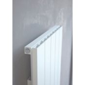 (12) ALULITE FLAT ALUMINIUM RADIATOR 1800 X 470MM WHITE 3897BTU. Contemporary aluminium radiator