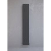 (13) ALULITE FLAT ALUMINIUM RADIATOR 1800 X 280MM BLACK 2337BTU. Contemporary aluminium radiator