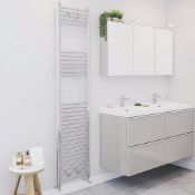 (7) FLAT LADDER TOWEL RADIATOR 1800 X 400MM CHROME 1858BTU. High quality chrome-plated steel