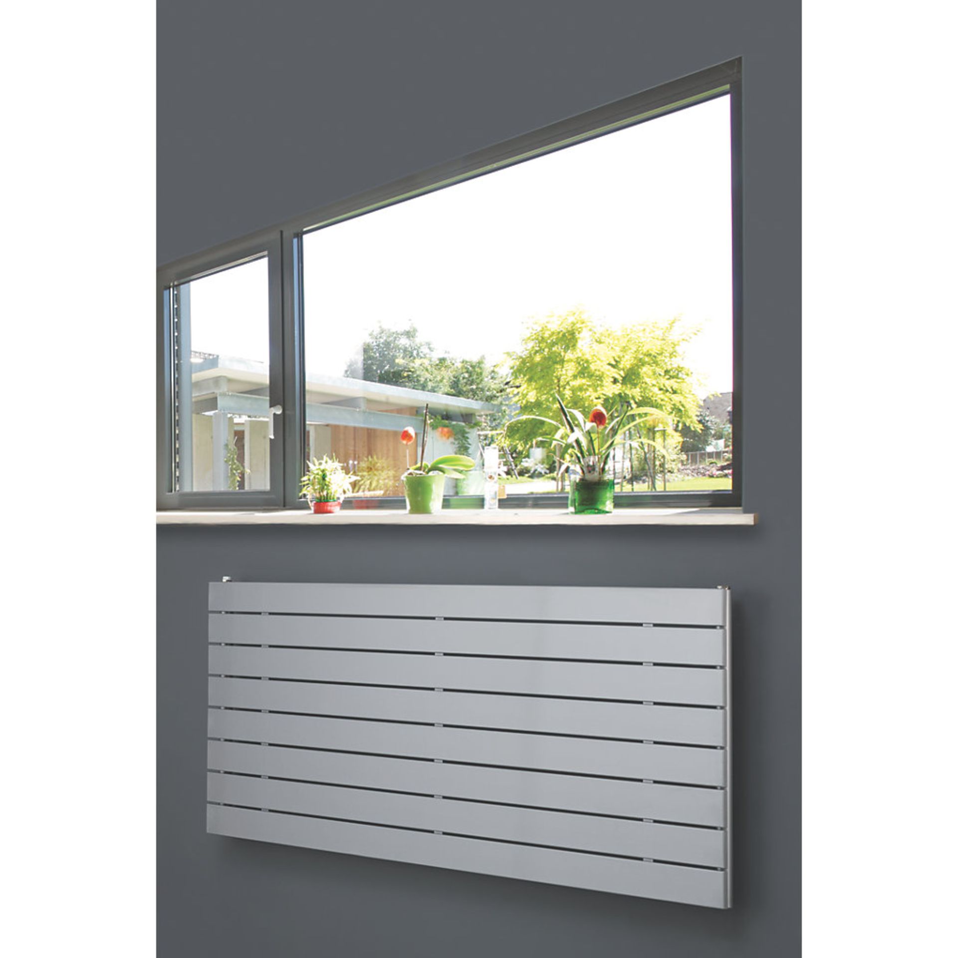 (4) XIMAX OCEANUS HORIZONTAL OR VERTICAL DESIGNER RADIATOR 1800 X 595MM SILVER 3782BTU (62207). - Image 3 of 3