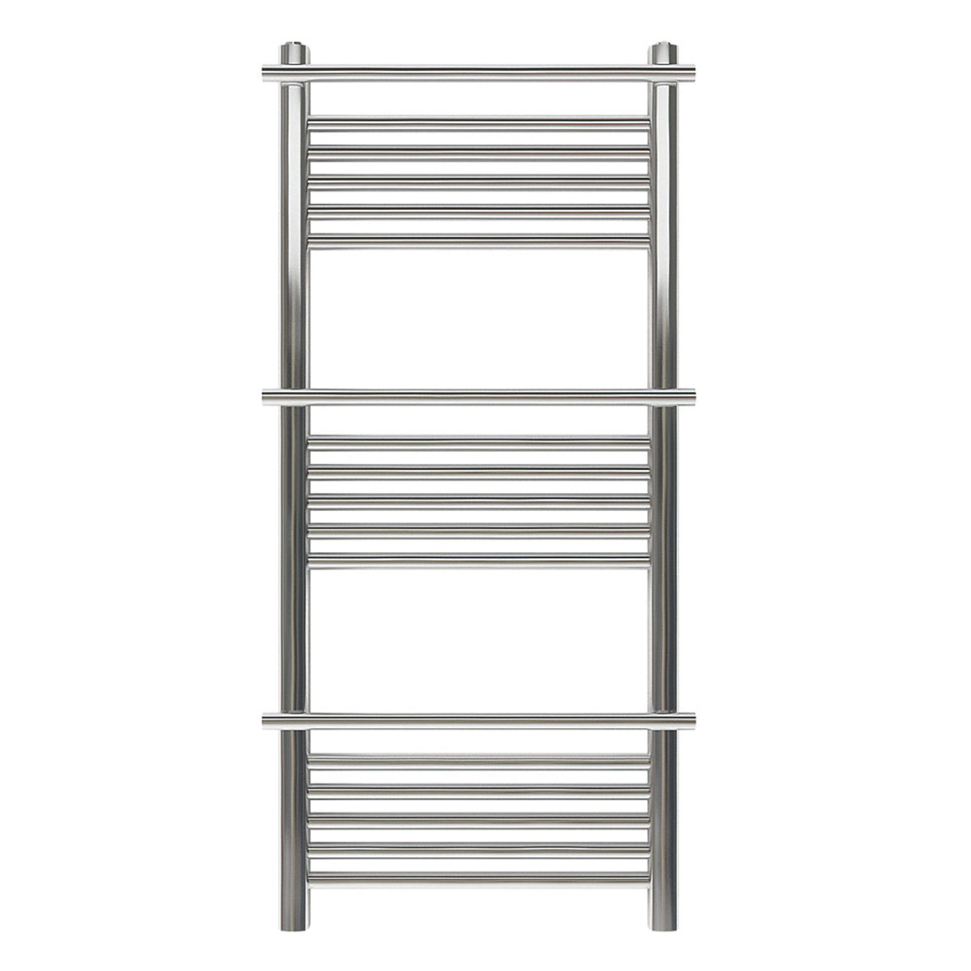 (1) SOLNA WATER TOWEL WARMER 1100 X 500MM CHROME 1068BTU. Bar-on-bar design that allows the towel to - Image 2 of 3