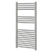 (29) TOWEL RADIATOR 1000 X 450MM CHROME 934BTU. Flat Front Chrome-Plated Steel Construction Water