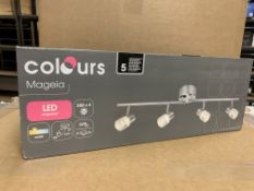 6 X BRAND NEW COLOURS MAGEIA LED INTEGRATED 4 SPOTLIGHT BARS