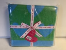 8 X BRAND NEW AGATHA RUIZ DE LA PRADA CORAZON AZUL VERDE THROW 130 X 170CM RRP £60 EACH