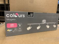 6 X BRAND NEW COLOURS MAGEIA LED INTEGRATED 4 SPOTLIGHT BARS