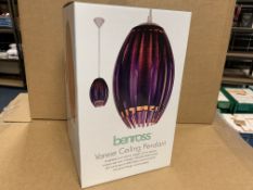 12 x NEW BOXED VARESE CEILING PENDANTS. RRP £22 EACH