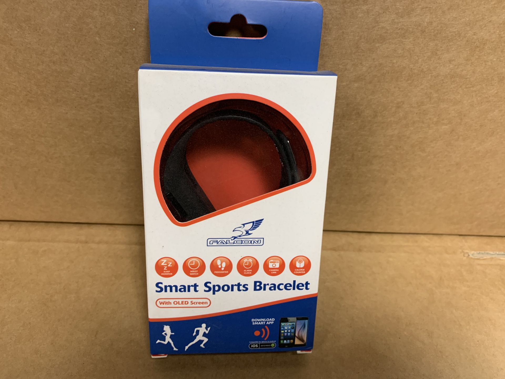 24 x NEW BOXED FALCON SMART SPORTS BRACELETS WITH OLED SCREEN