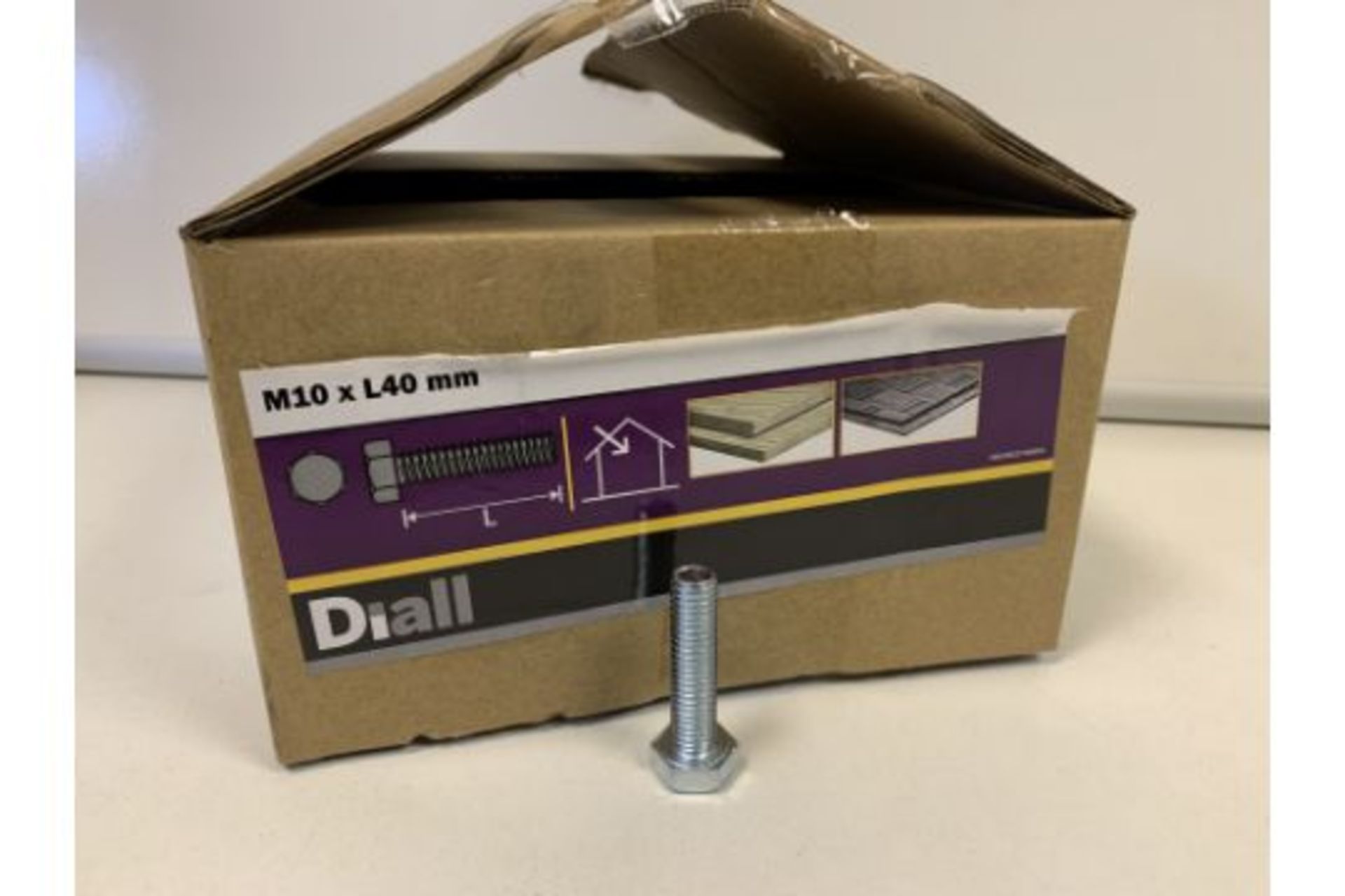 20 X 4KG BOXES OF DIALL M10 X L40MM HEX BOLTS LOOSE