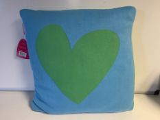 10 X BRAND NEW AGATHA RUIZ DE LA PRADA CORAZON AZUL VERDE CUSHIONS 45 X 45CM RRP £40 EACH