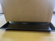 36 X BRAND NEW GENWARE BLACK MELANINE PLATTER GN 2/4 SIZE 53 X 17.5CM