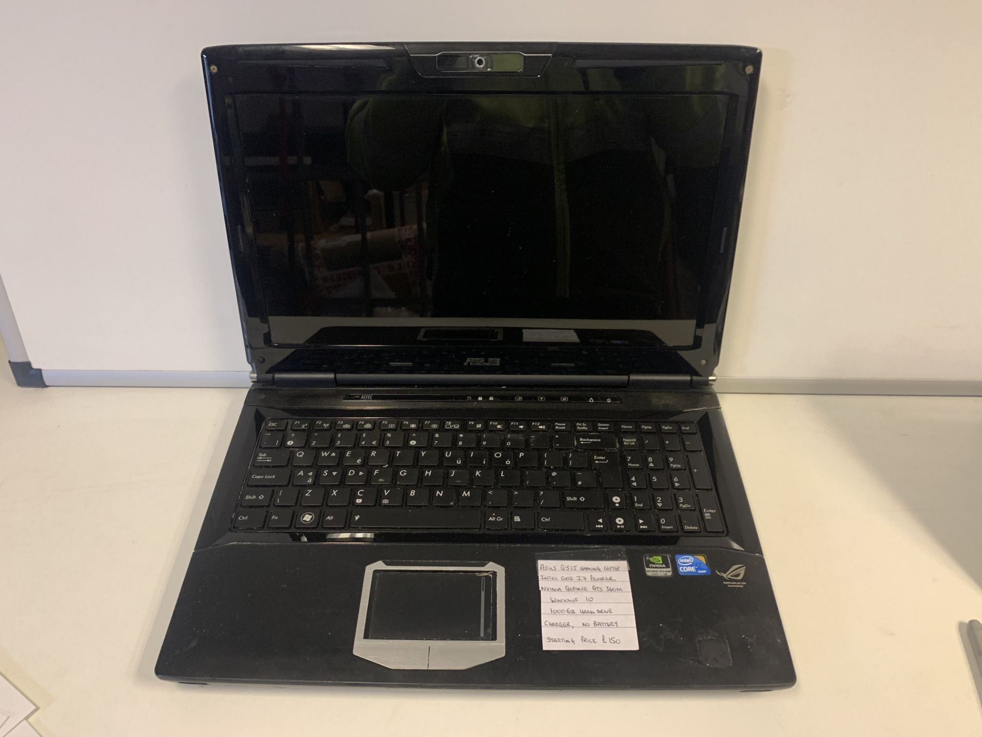 ASUS G51J GAMING LAPTOP, INTEL CORE i7 PROCESSOR, NVIDIA GEFORCE GTS 360M, WINDOWS 10, 1000GB HARD