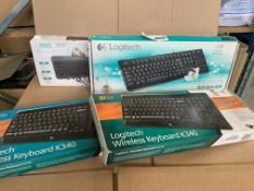 4 X VARIOUS LOGITECH KEYBOARDS