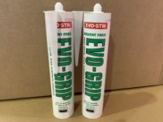 60 X EVO-STIK SOLVENT FREE EVO-GRIP FAST GRAB HIGH STRENGTH ADHESIVE 310ML IN 5 BOXES