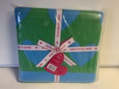 8 X BRAND NEW AGATHA RUIZ DE LA PRADA CORAZON AZUL VERDE THROW 130 X 170CM RRP £60 EACH