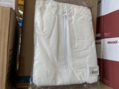 50 X WHITE PP NON WOVEN COVERALLS SIZE LARGE