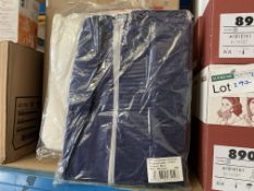 50 X BLUE PP NON WOVEN COVERALLS SIZE MEDIUM