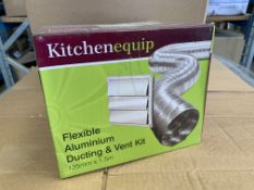 7 X BRAND NEW KITCHEN EQUIP FLEXIBLE ALUMINIUM DUCTING AND VENT KITS