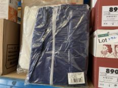 50 X BLUE PP NON WOVEN COVERALLS SIZE MEDIUM