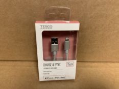 40 x NEW PACKAGED TESCO CHARGE & SYNCE CABLE FOR IPHONE, IPAD & IPOD