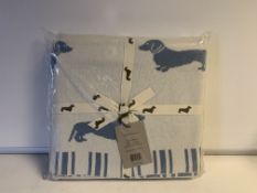 6 X BRAND NEW EMILY BOND DACHSHUND BLUE THROWS SIZE 130 X 170CM RRP £65 EACH