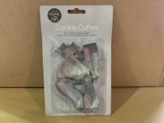 96 X BRAND NEW YOUR HOME COOKIE CUTTERS PACKS OF 4 (DRESS, SHOE, PERFUME BOTTLE AND LIPSTICK) IN 3