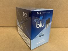 120 x NEW SEALED PACKS OF 2 MINT CHILL MY BLU LIQUIDPODS. 9MG